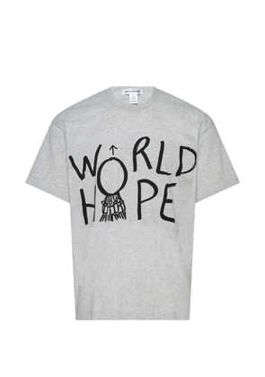 Comme Des Garçons Shirt oversized slogan-print T-shirt - Grey