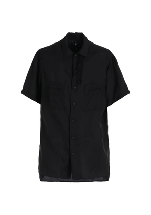 Y's patch-pocket short-sleeve shirt - Black