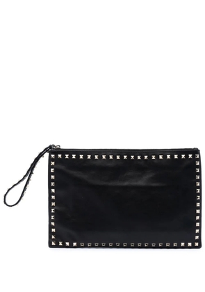 Valentino Garavani Pre-Owned 2000-2017 Leather Rockstud clutch bag - Black