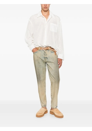 BONHEUR acid-wash tapered jeans - Blue