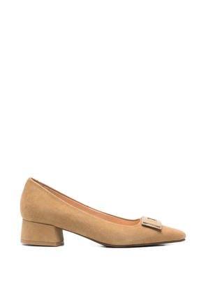 SERGIO MORETTI FIRENZE buckle-detail suede pumps - Neutrals