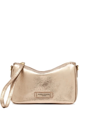 GIANNI CHIARINI small Nora metallic-effect clutch bag - Gold