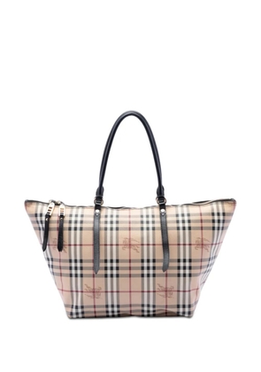 Burberry Pre-Owned 2000-2017 Medium Haymarket Check Coated Canvas Salisbury tote bag - Black
