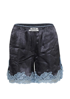 Mardi Mercredi lace-trim shorts - Grey