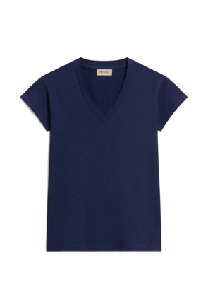 Woolrich V-neck slub-fabric T-shirt - Blue