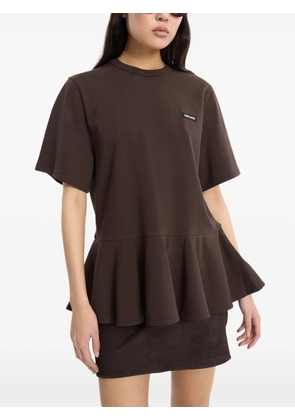 ROTATE BIRGER CHRISTENSEN peplum T-shirt - Brown