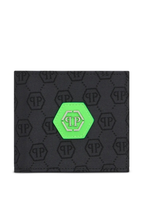 Philipp Plein monogram-patterned wallet - Black