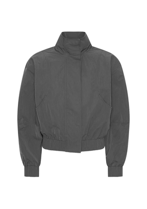 ROTATE BIRGER CHRISTENSEN ribbed high-neck jacket - Grey