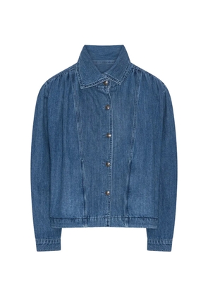 ROTATE BIRGER CHRISTENSEN gathered denim jacket - Blue