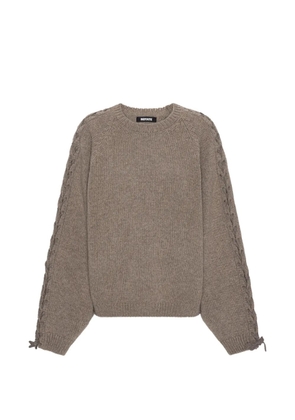 ROTATE BIRGER CHRISTENSEN lacing knit sweater - Brown