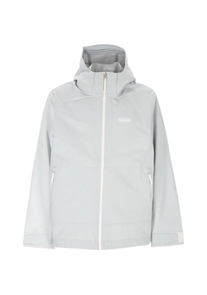 SLAM logo-print hooded jacket - Grey