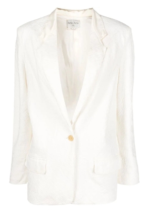 Forte Forte single-breasted linen blazer - White