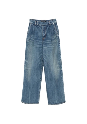 Undercover pleated whiskered jeans - Blue