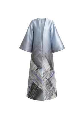 Gemy Maalouf geometric-print structured kaftan - Blue