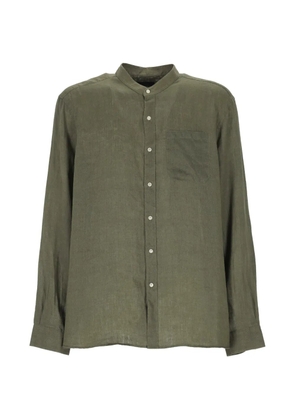 Fay mandarin-collar chest-pocket shirt - Green