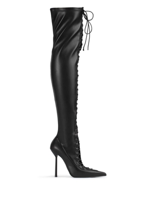 Le Silla COLETTE THIGH-HIGH BOOT 120 mm - Leather Effect Vegan Material - Black