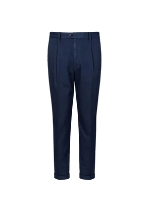 DEVORE pleated turn-up trousers - Blue