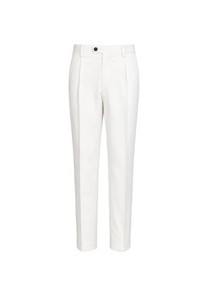 DEVORE pleated turn-up trousers - Neutrals