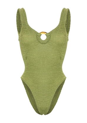 Hunza G Celine seersucker swimsuit - Green