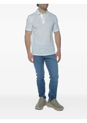 Emporio Armani logo-plaque polo shirt - White