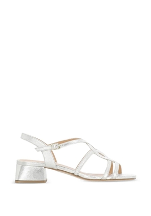 Julie Dee metallic-effect strappy sandals - Silver