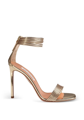 Aquazzura Sway metallic-effect multi-strap sandals - Gold