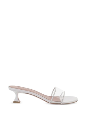 Amina Muaddi Andreea Glass sandals - White