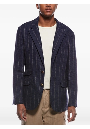 Brunello Cucinelli pinstripe-pattern blazer - Blue