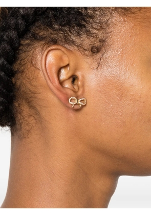 Ferragamo crystal-embellished Vara bow earrings - Gold