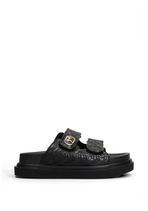 Marc Ellis Calipso 002 logo-plaque touch-strap sandals - Black