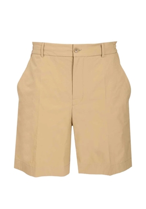 Moncler seersucker logo-patch shorts - Neutrals