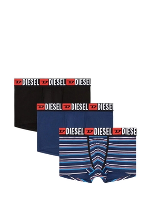 Diesel logo-waistband cotton boxers (set of three) - Blue