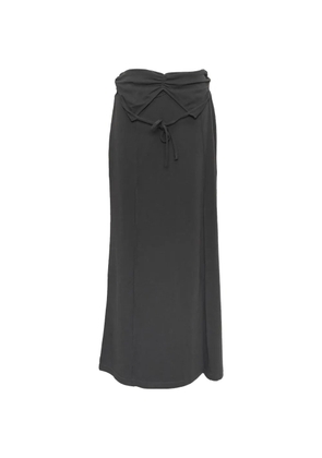 Mardi Mercredi foldover-waist ruched maxi skirt - Grey