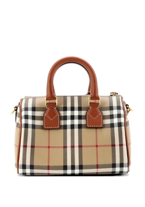 Burberry Pre-Owned Bowling Bag Vintage Check Coated Canvas Mini handbag - Brown