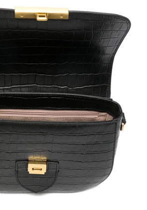Lancaster Exo Ily croc-effect leather crossbody bag - Black