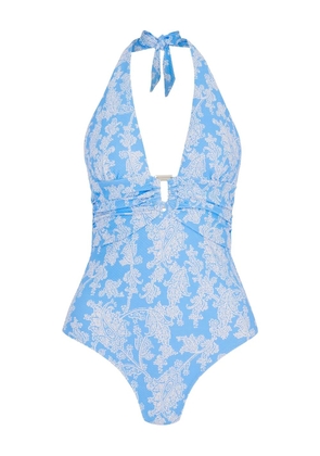 Heidi Klein Playa Paraiso halterneck swimsuit - Blue