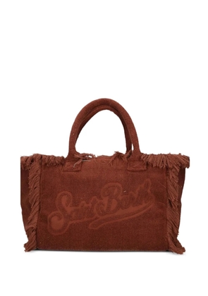 MC2 Saint Barth Vanity frayed terry tote bag - Brown