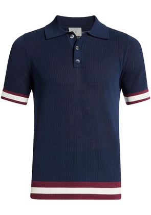 CHÉ stripe-detailing polo shirt - Blue