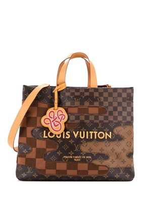 Louis Vuitton Pre-Owned Shopper Patchwork Reverse Monogram Canvas and Damier MM tote bag - Brown