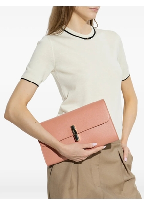 Furla XL Continental logo-plaque leather clutch bag - Pink