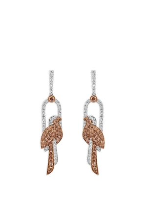 HYT Jewelry bird diamond drop earrings - Silver