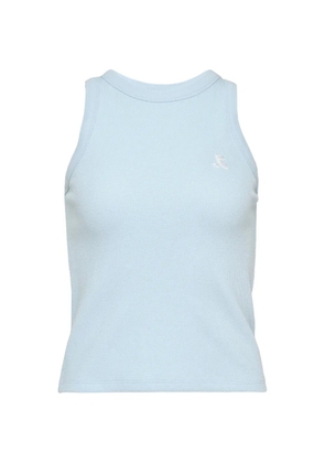 Rest & Recreation waffle-knit logo-embroidered cotton tank top - Blue