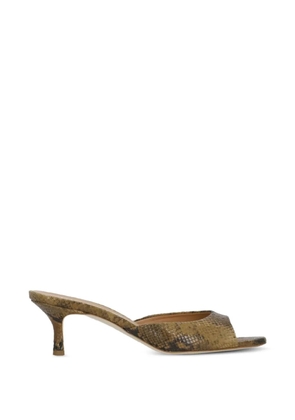 The Seller snakeskin-effect open-toe sandals - Brown