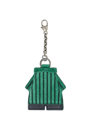 Marge Sherwood logo-plaque suede bag charm - Green