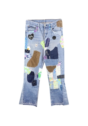 Readymade patchwork cotton jeans - Blue