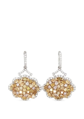 HYT Jewelry diamond drop earrings - Silver