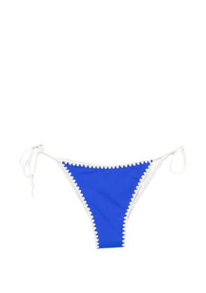 Leslie Amon Lucy crochet-trim bikini bottom - Blue