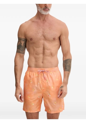 GUESS USA fruit-print drawstring-waistband swim shorts - Orange
