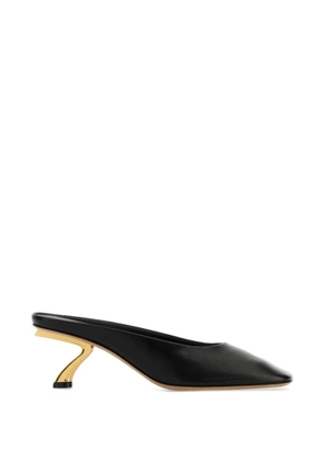 Ferragamo sculptural-heel mules - Black