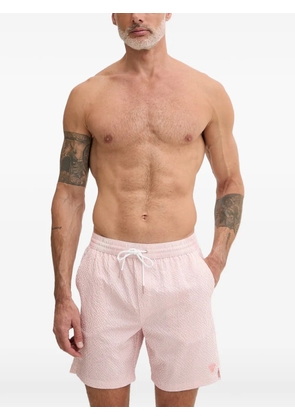 GUESS USA striped seersucker swim shorts - Pink
